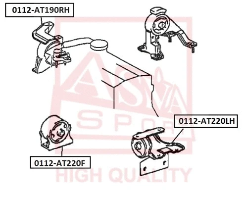 0112-AT220F ASVA Подвеска, двигатель (фото 1)