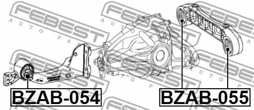 BZAB-054 FEBEST Опора, дифференциал (фото 2)