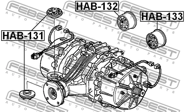 HAB-131 FEBEST Опора, дифференциал (фото 2)