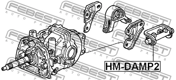 HM-DAMP2 FEBEST Опора, дифференциал (фото 2)