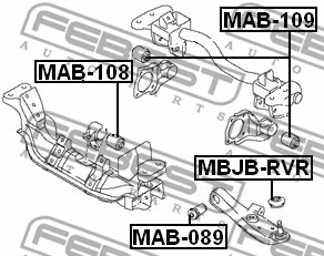 MAB-109 FEBEST Опора, дифференциал (фото 2)