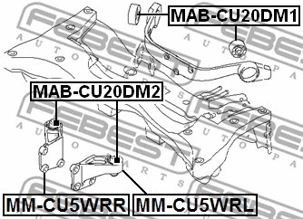 MAB-CU20DM1 FEBEST Опора, дифференциал (фото 2)