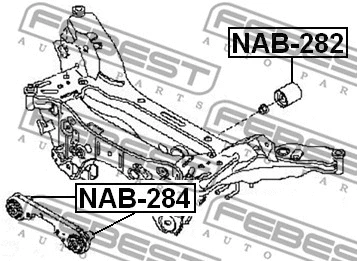 NAB-282 FEBEST Опора, дифференциал (фото 2)