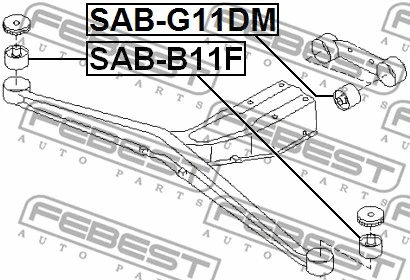 SAB-G11DM FEBEST Опора, дифференциал (фото 2)