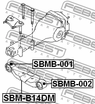 SBM-B14DM FEBEST Опора, дифференциал (фото 2)