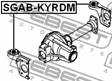 SGAB-KYRDM FEBEST Опора, дифференциал (фото 2)