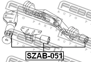 SZAB-051 FEBEST Опора, дифференциал (фото 2)