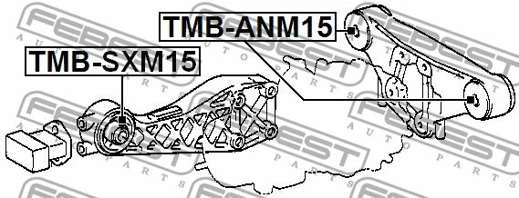 TMB-SXM15 FEBEST Опора, дифференциал (фото 2)