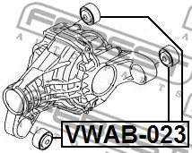 VWAB-023 FEBEST Опора, дифференциал (фото 2)