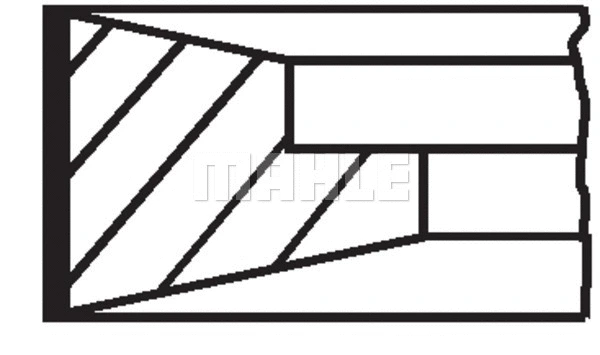 001 RS 00110 0N0 KNECHT/MAHLE Комплект поршневых колец (фото 3)