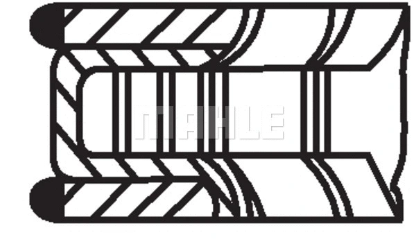 353 RS 10100 0N0 KNECHT/MAHLE Комплект поршневых колец (фото 1)