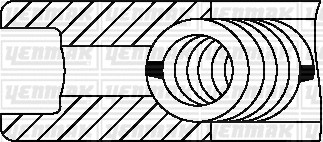 91-09304-050 YENMAK Комплект поршневых колец (фото 2)