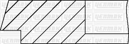 91-09845-000 YENMAK Комплект поршневых колец (фото 3)