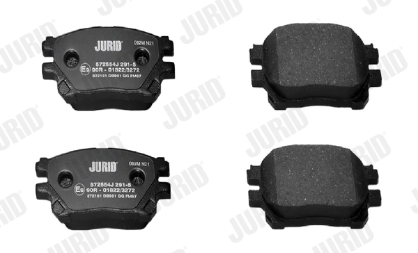 572554J JURID Комплект тормозных колодок, дисковый тормоз (фото 2)