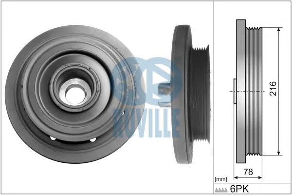 515101 RUVILLE Шкив коленвала (фото 1)