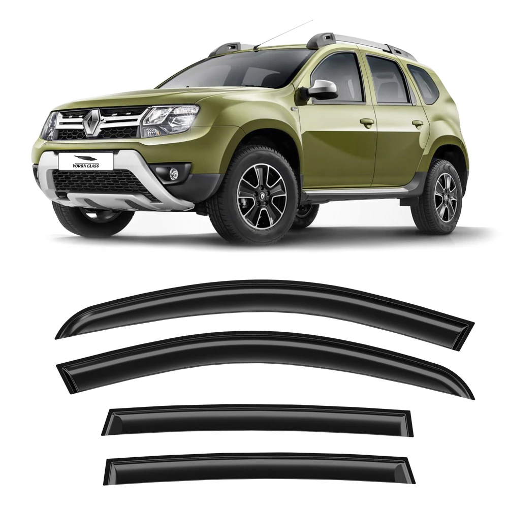 DEF00269 VORON GLASS Комплект дефлекторов серия Samurai RENAULT DUSTER 2011-н.в. /накладные/ скотч /к-т 4 шт./ (фото 2)