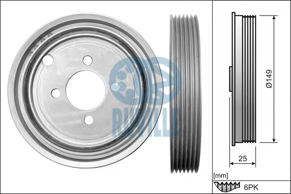 515912 RUVILLE Шкив коленвала (фото 1)
