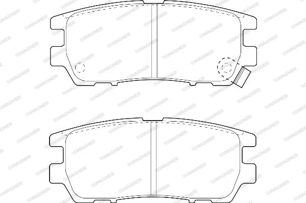 WBP21840A WAGNER Комплект тормозных колодок, дисковый тормоз (фото 2)