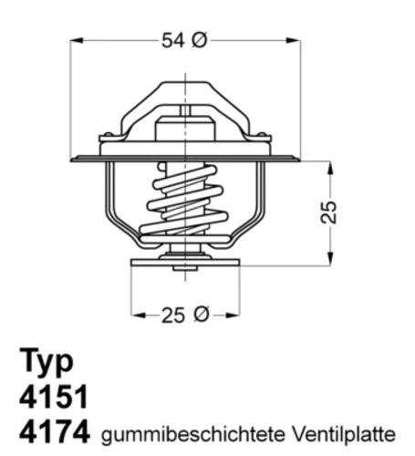 4151.76D WAHLER Термостат, охлаждающая жидкость (фото 3)