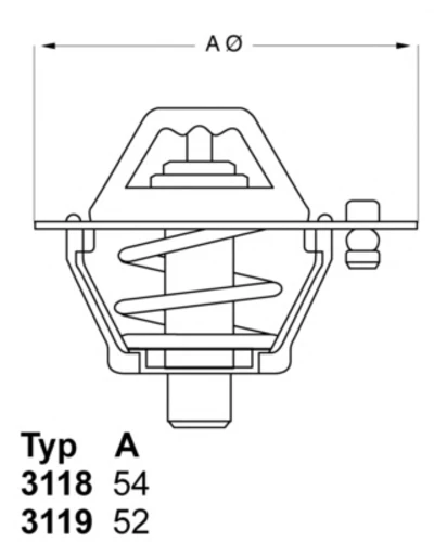 3118.88 WAHLER Термостат nissan bluebird 1.6-2.0 (фото 1)