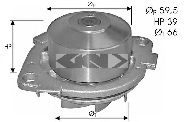 60574 GKN SPIDAN/LOEBRO Водяной насос (помпа) (фото 1)