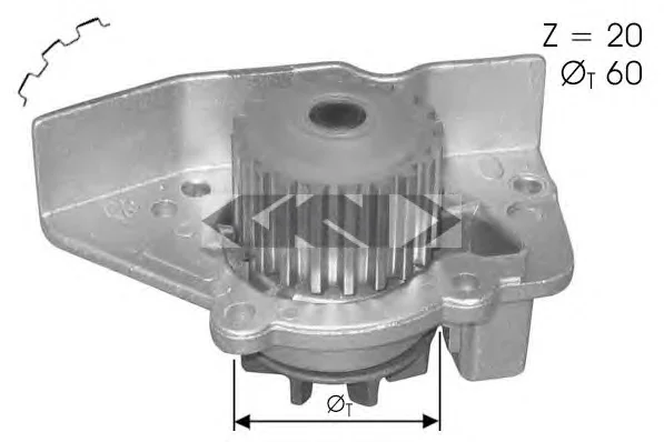 60600 GKN SPIDAN/LOEBRO Водяной насос (помпа) (фото 1)