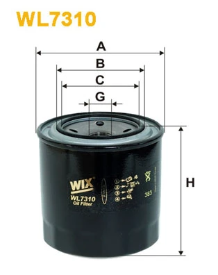 WL7310 WIX Масляный фильтр (фото 3)