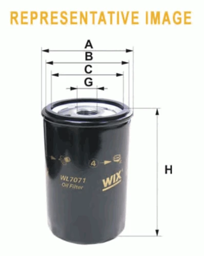 WL7091 WIX Масляный фильтр (фото 2)