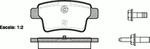 P13413.00 WOKING Комплект тормозных колодок, дисковый тормоз (фото 2)