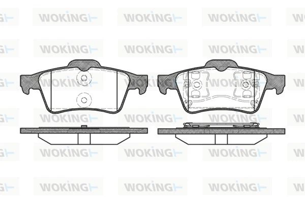P9423.00 WOKING Комплект тормозных колодок, дисковый тормоз (фото 2)