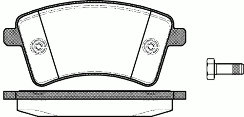 P12513.00 WOKING Комплект тормозных колодок, дисковый тормоз (фото 2)