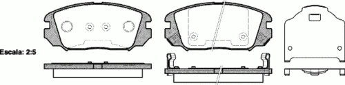P13043.02 WOKING Комплект тормозных колодок, дисковый тормоз (фото 2)