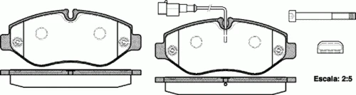 P13453.02 WOKING Комплект тормозных колодок, дисковый тормоз (фото 2)