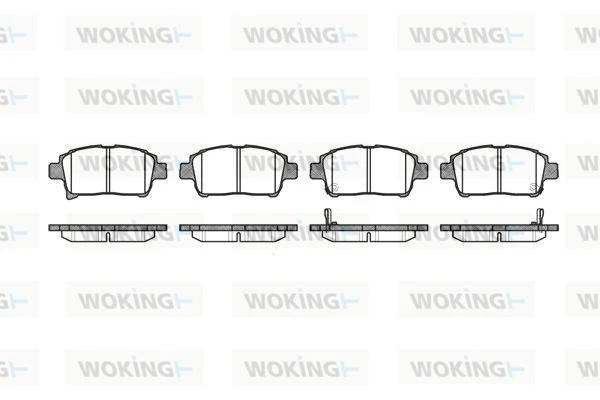 P8713.02 WOKING Комплект тормозных колодок, дисковый тормоз (фото 2)