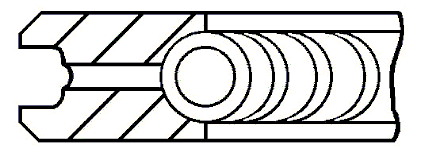 5.5mm 231 CR GOE13 GOETZE Поршневое кольцо (фото 1)