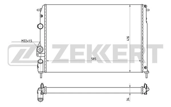 MK-1082 ZEKKERT Радиатор, охлаждение двигателя (фото 2)
