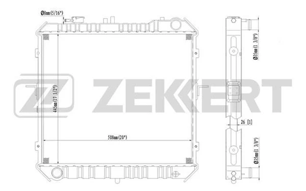 MK-1062 ZEKKERT Радиатор, охлаждение двигателя (фото 2)