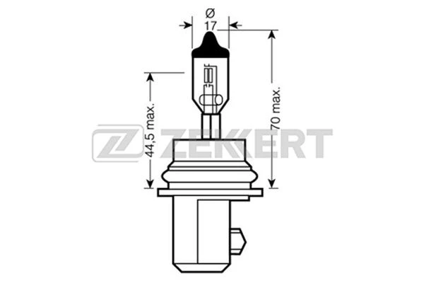 LP-1007 ZEKKERT Лампа накаливания, основная фара (фото 2)