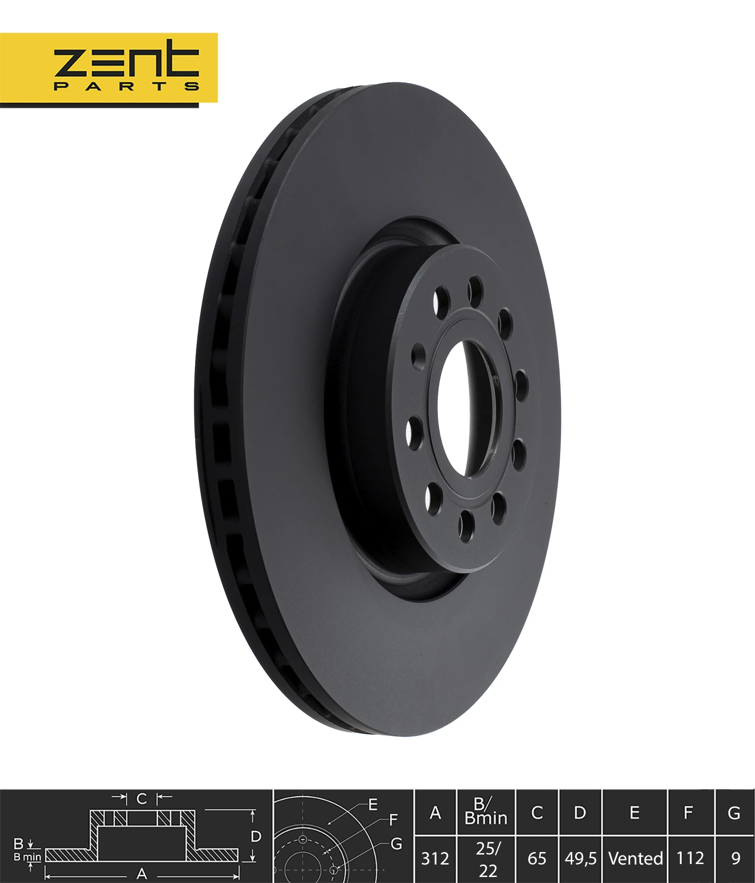Z06252 Zentparts Тормозной диск (фото 2)