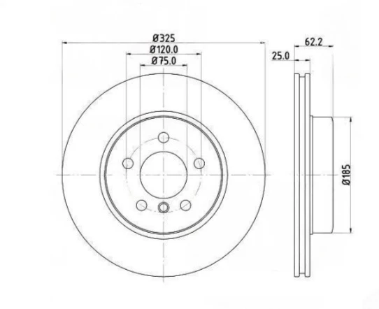 Z06185 Zentparts Тормозной диск (фото 1)