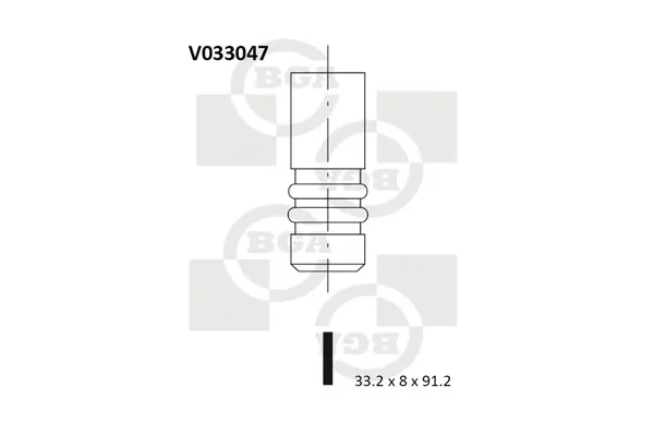 V033047 BGA Клапан выпускной (фото 1)
