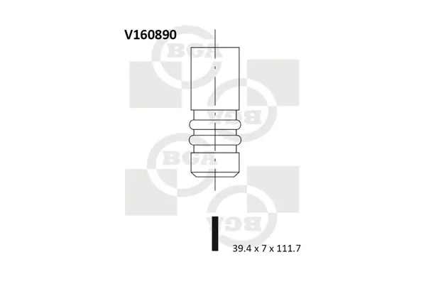 V160890 BGA Впускной клапан (фото 1)