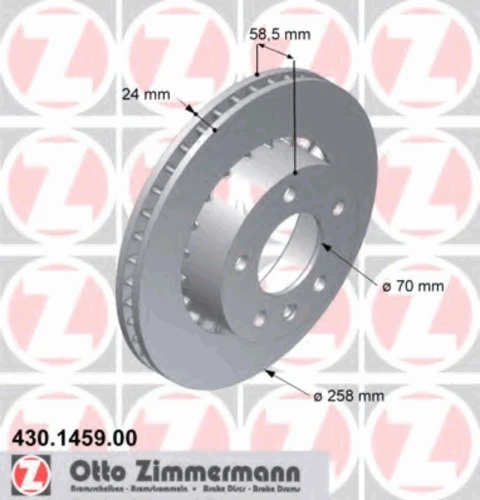 430.1459.00 ZIMMERMANN Тормозной диск (фото 2)