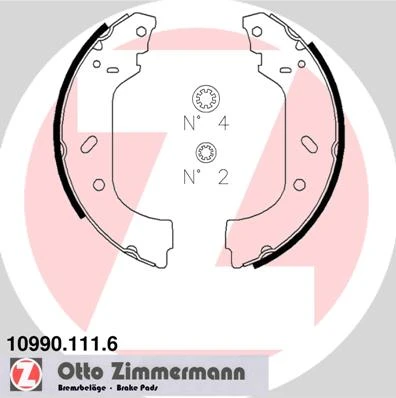 10990.111.6 ZIMMERMANN Комплект тормозных колодок (фото 2)