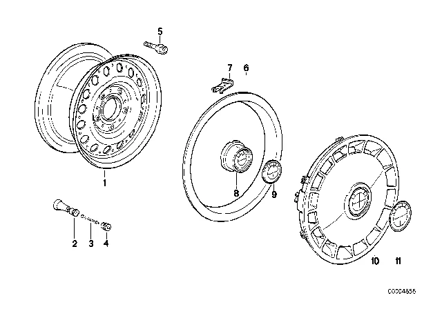 36 13 1 181 082 BMW Эмблема с клеящейся пленкой d=45mm 1502-2002tii, 3' e21, e30, k25 (hp), r13 (f 650 (фото 7)