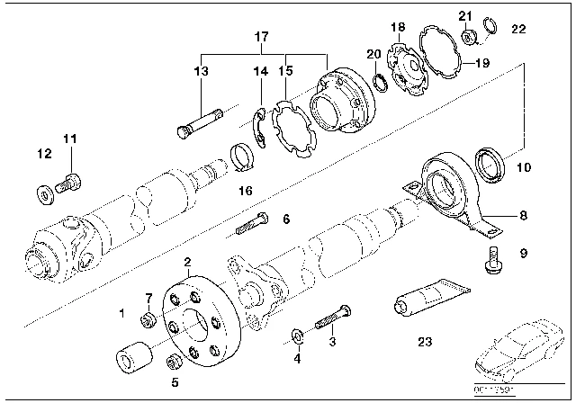 26 11 7 542 238 BMW Муфта кардана e60 2.5d-3.0d 03> (фото 1)