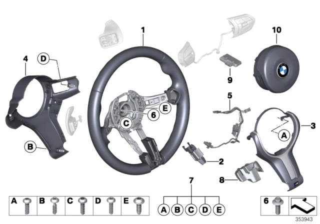 32 30 6 861 999 BMW Болт с шестигранной головкой m12 3' f30, lci, f31, f34 gt, f35, 5' f07, f10, f11, f18, 6' f06 (фото 1)