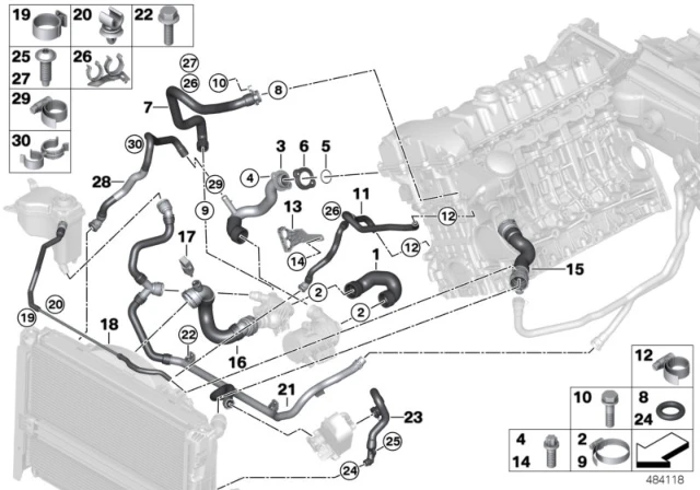 11 53 7 547 945 BMW Хомут l23-35 1' e81, e82, e87, lci, e88, 2' f45 active tourer, f46 gran, 3' e90, e (фото 2)