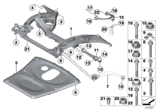 33 31 6 767 586 BMW Винт asa с шайбой m14x127-10.9 5' f07 gt, lci, f10, f11, f18, f90 m5, g30, g31, g3 (фото 2)