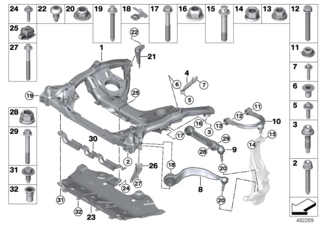 33 17 6 760 342 BMW Гайка с фланцем m14x1.5x110 1' e81, e82, e87, lci, e88, f20, f21, 2' f22, f23, 3' (фото 1)